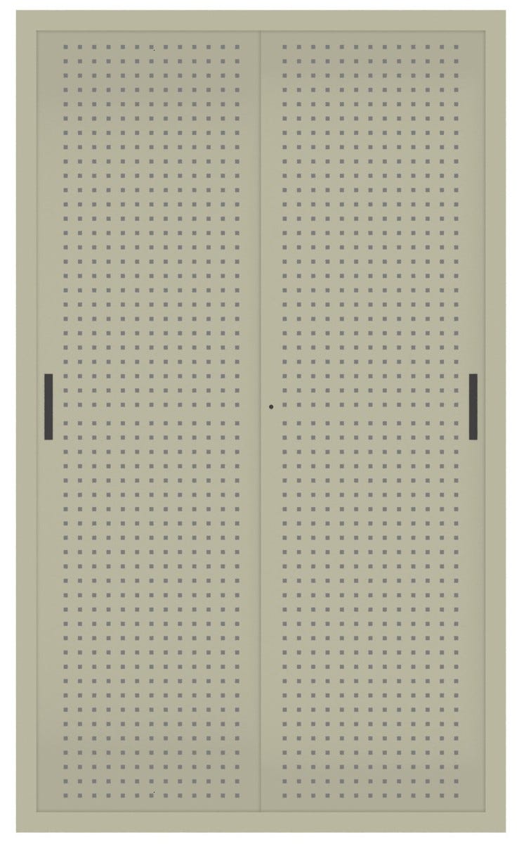 Armadio ufficio con struttura di metallo verniciata e piani ad incastro a gancio cm. 120x60x200H