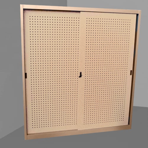 Armadio ufficio con struttura di metallo verniciata e piani ad incastro a gancio cm. 120x60x200H