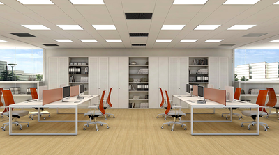 Armadio ufficio con struttura di metallo verniciata e piani ad incastro a gancio cm. 120x60x200H