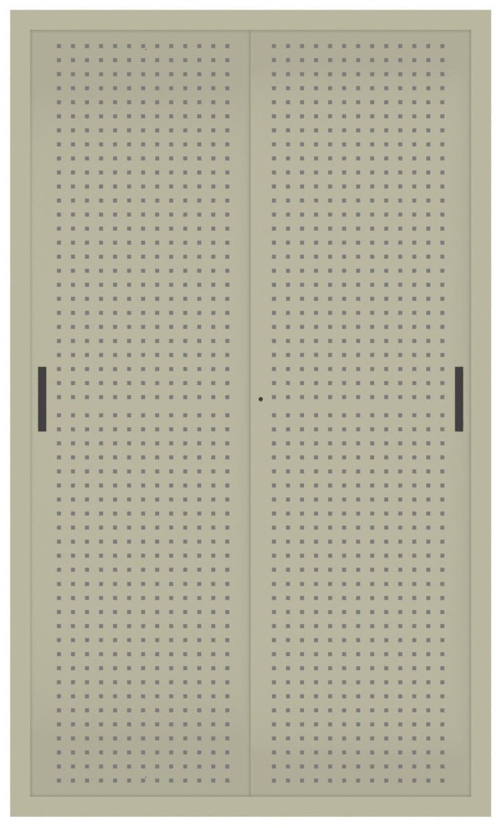 Armadio per Archiviazione ad Ante Scorrevoli in lamiera forata cm. 120x45x200H