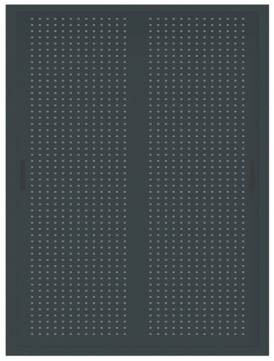 Armadio archivio documenti con struttura metallica e ante forate scorrevoli cm. 150x45x200H