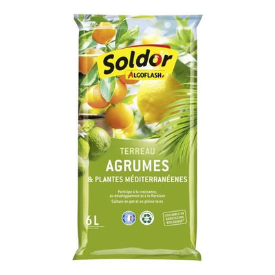 ALGOFLASH - Terreno Agrumi e Vegetali Mediterranei 6 L