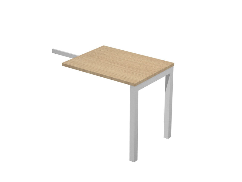 Allungo laterale per scrivania con gambe in metallo a sezione quadrata cm. 80x60x73h