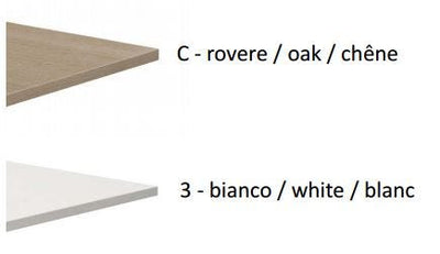 Allungo laterale per scrivania con gambe in metallo a sezione quadrata cm. 80x60x73h