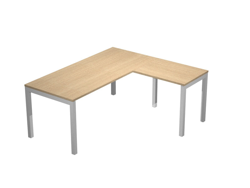 Allungo laterale per scrivania con gambe in metallo a sezione quadrata cm. 80x60x73h