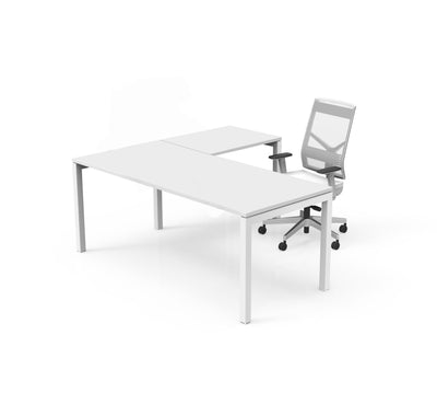 Allungo laterale per scrivania con gambe in metallo a sezione quadrata cm. 80x60x73h