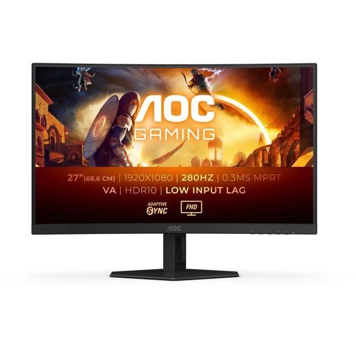 Monitor curvo per PC da gioco AOC - FHD - 27 - Pannello VA - 280 Hz - 1 ms - C27G4ZXE
