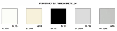 Armadio metallico con ante scorrevoli in melaminico per ufficio cm. 150x45x155h