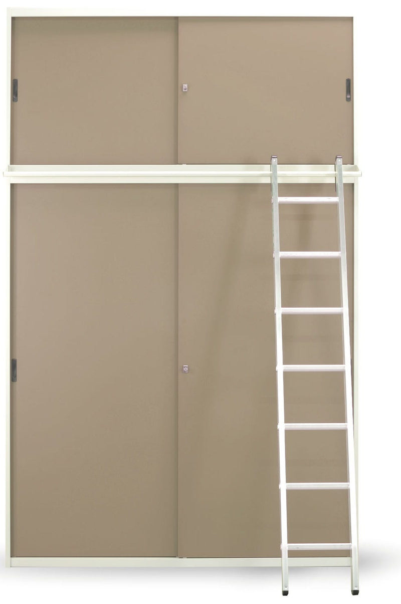 Armadio metallico con ante scorrevoli in melaminico per ufficio cm. 150x45x155h