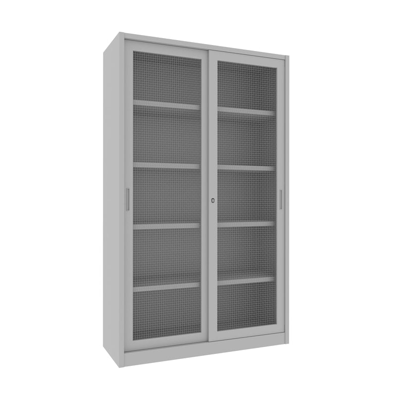 Armadio per archiviazione da ufficio con ante a rete metalliche cm. 120x45x200h