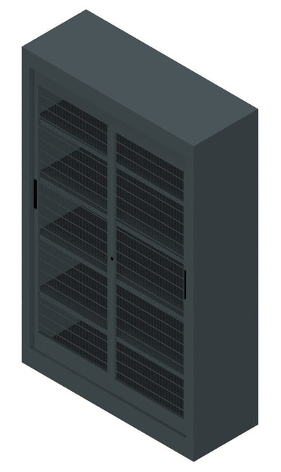 Armadio per archiviazione da ufficio con ante a rete metalliche cm. 120x45x200h
