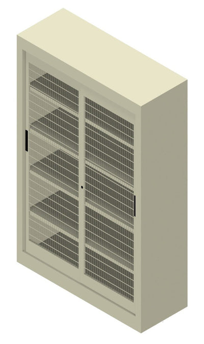 Armadio per archiviazione da ufficio con ante a rete metalliche cm. 120x45x200h
