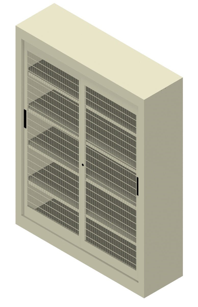 Armadio per Archiviazione ad Ante Scorrevoli in rete cm. 150x45x200h