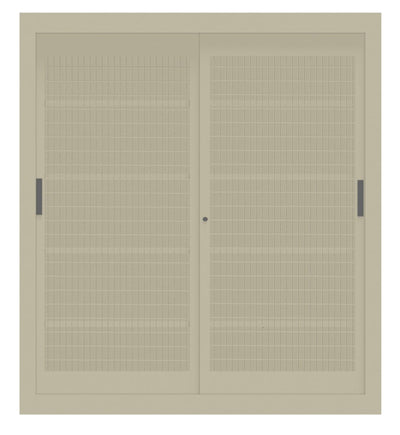 Armadio per archivio documenti da ufficio con piani interni regolabili in altezza e ante in rete cm. 180x60x200H