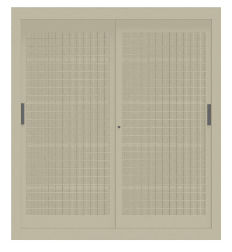 Armadio per archivio documenti da ufficio con piani interni regolabili in altezza e ante in rete cm. 180x60x200H