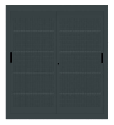 Armadio per archivio documenti da ufficio con piani interni regolabili in altezza e ante in rete cm. 180x60x200H