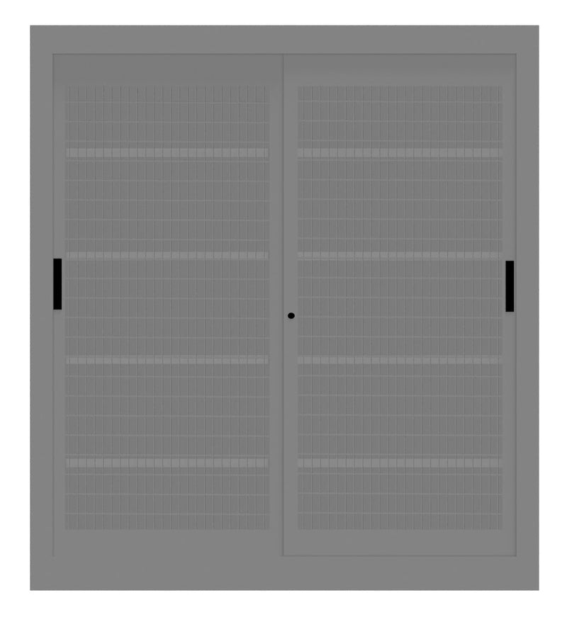 Armadio libreria da ufficio a piani con ante scorrevoli a rete cm. 180x45x200H