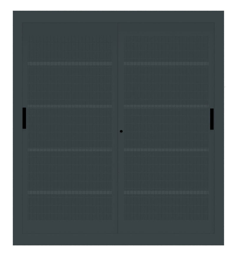 Armadio libreria da ufficio a piani con ante scorrevoli a rete cm. 180x45x200H