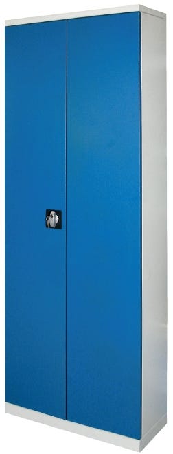 Armadio metallico con ripiani regolabili per minuteria cm. 70x27,5x195h