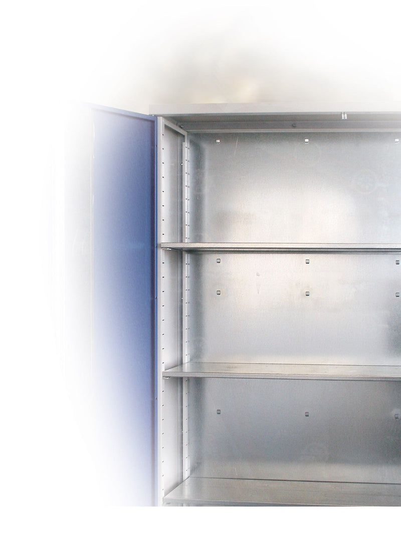 Armadio metallico con ripiani regolabili per minuteria cm. 70x27,5x195h