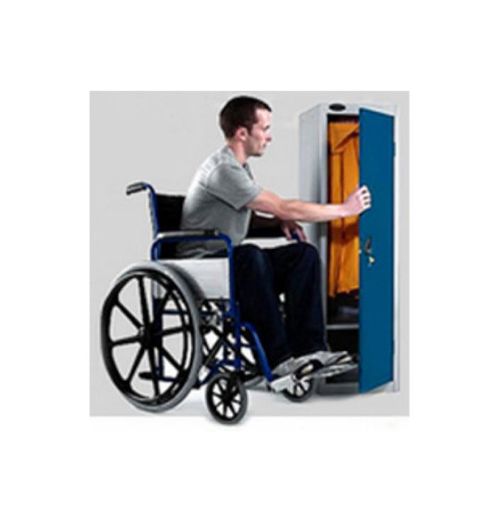 Armadio spogliatoio ad 1 posto per persone affette da disabilità cm. 35x50x155h