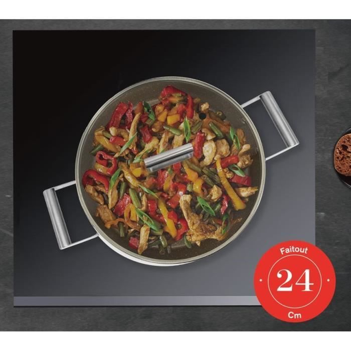 Casseruola - ARTHUR MARTIN - AM6523 - 24 cm con coperchio - Alluminio forgiato - Tutte le fonti di calore compresa induzione + forno