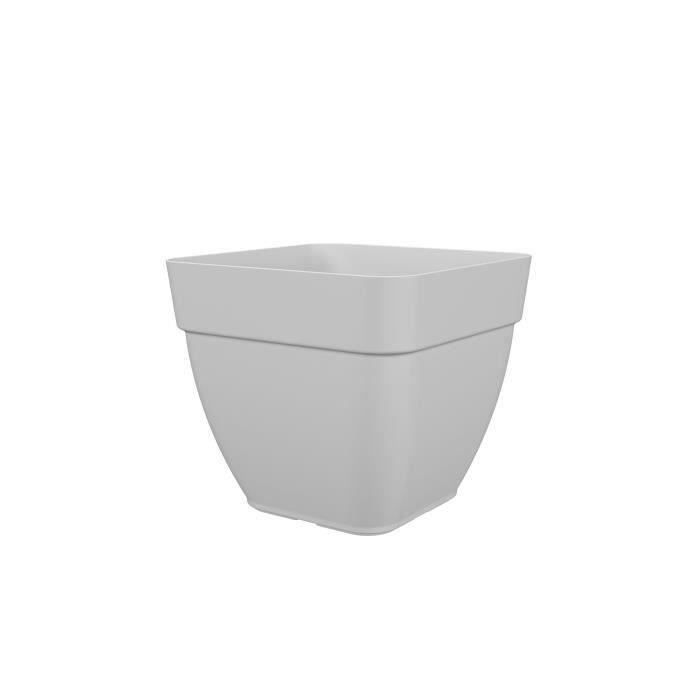 Piante di fiori e piante quadrate Capri Campana - plastica - 37x37 cm - bianco - artevasi