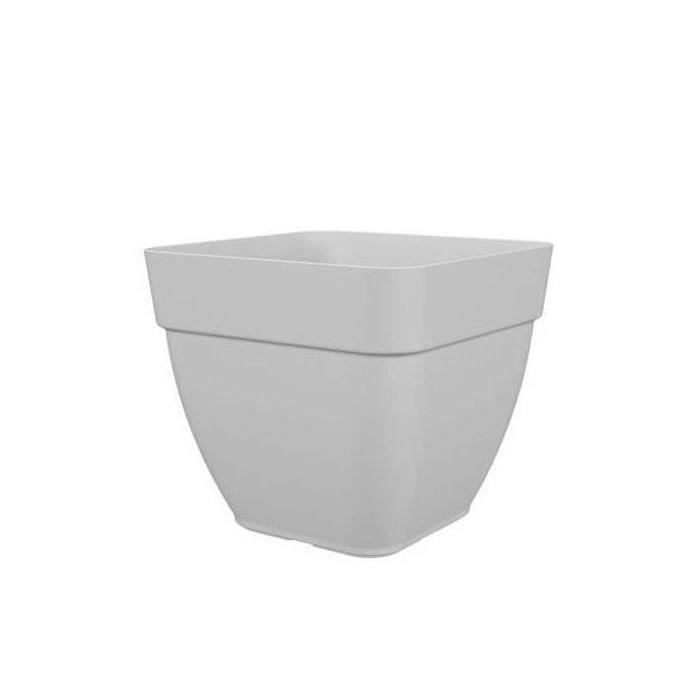 Piante di fiori e piante quadrate Capri Campana - plastica - 37x37 cm - bianco - artevasi