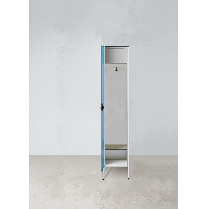 Armadio spogliatoio in laminato stratificato HPL ad 1 posto certificato per uso alimentare cm. 40x50x200h