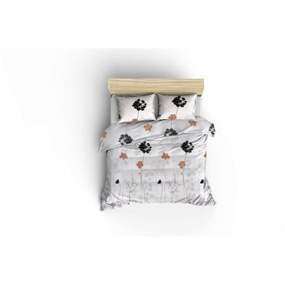 Completo letto - 1 copripiumino 220 x 240 cm + 2 federe 60 x 60 cm - 65% cotone, 35% poliestere - Bianco