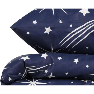 Completo letto - 1 copripiumino 220 x 240 cm + 2 federe 60 x 60 cm - 65% cotone, 35% poliestere - Bianco