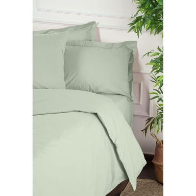 Completo letto - 1 copripiumino 220 x 240 cm + 2 federe 60 x 60 cm - 100% cotone rinforzato - Verde