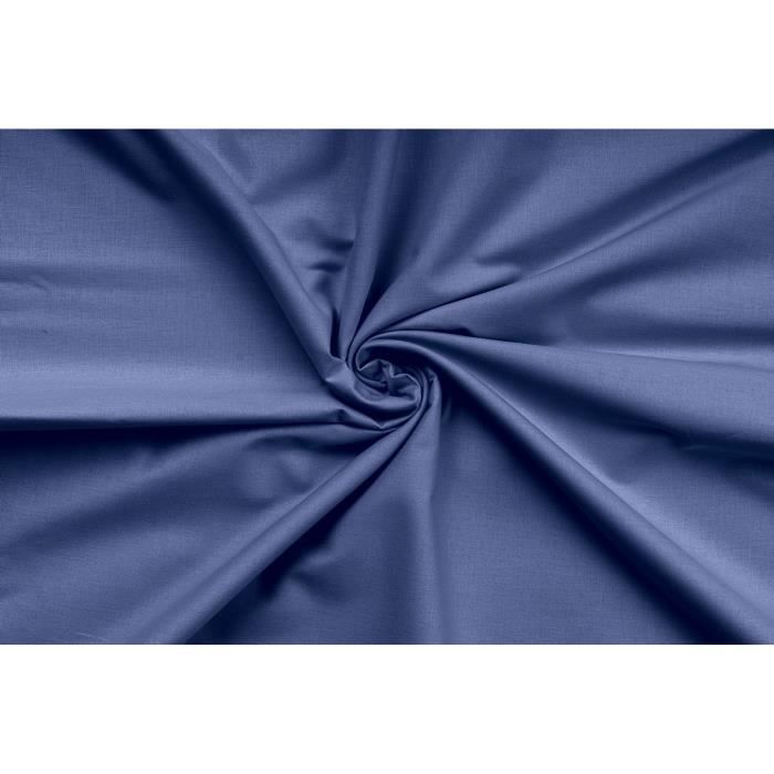 Completo letto - 1 copripiumino 220 x 240 cm + 2 federe 60 x 60 cm - 100% cotone rinforzato - Blu