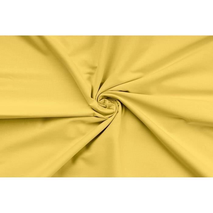 Completo letto - 1 copripiumino 220 x 240 cm + 2 federe 60 x 60 cm - 100% cotone rinforzato - Giallo