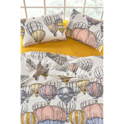 Completo letto - 1 copripiumino 220 x 240 cm + 2 federe 60 x 60 cm - 100% cotone rinforzato - Senape