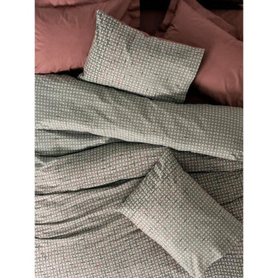 Completo letto - 1 copripiumino 220 x 240 cm + 2 federe 60 x 60 cm - 100% cotone - Rosso