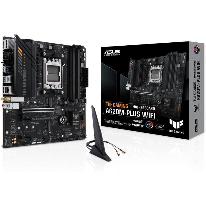 Scheda madre - ASUS - TUF GAMING A620M-PLUS WIFI - AMD A620 - AM5 - DDR5-SDRAM