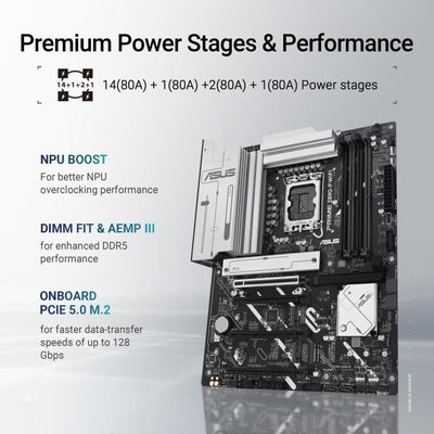 Scheda madre - ASUS - PRIME Z890-P WIFI - SDRAM DDR5 - Wi-Fi integrato - Porte USB multiple