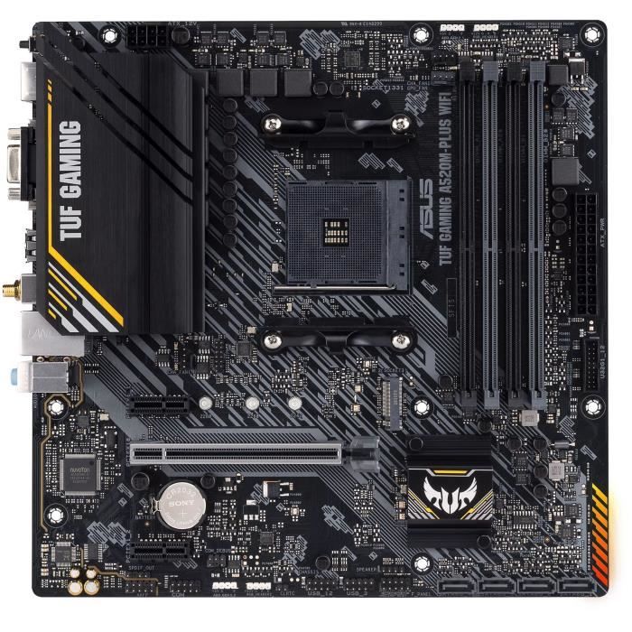 Scheda madre - ASUS - TUF GAMING A520M-PLUS WIFI - AMD A520 - Slot micro ATX AM4