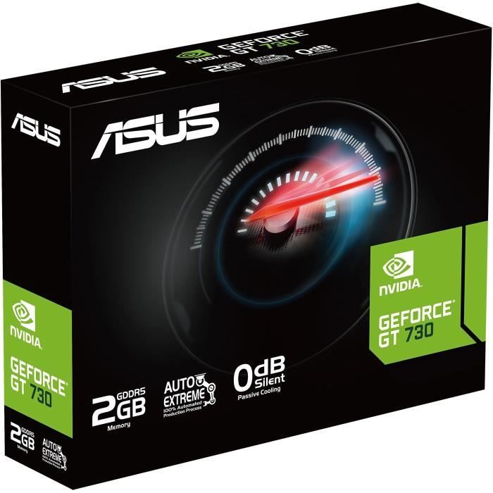Tarjeta gráfica - ASUS - GT730-4H-SL-2GD5 - NVIDIA GeForce GT 730 - 2 GB GDDR5 - Refrigeración pasiva