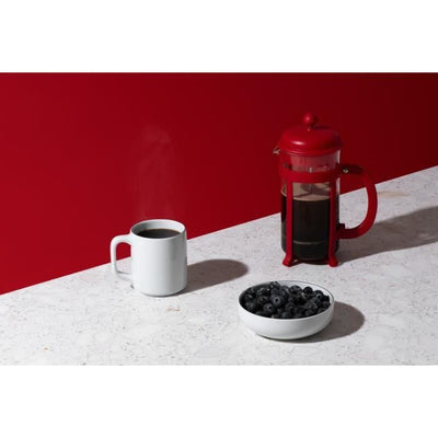 Caffettiera a pressa francese - BODUM - Java - Telaio e coperchio in plastica - 3 tazze - 0,35 l - Rosso