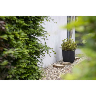 Vaso da fiori a sfera - CAPI EUROPE - GROOVE NL - 43 x 41 cm - Nero