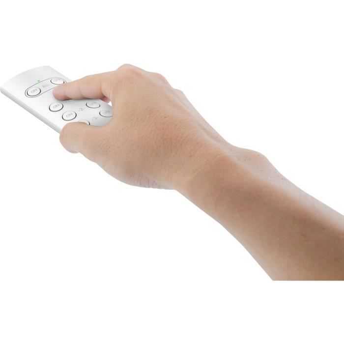 Confezione da 2 prese telecomandate per uso esterno + telecomando - GAO - 230 V - Nero