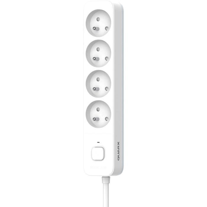 Multipresa - QUARX - 4 prese - Con interruttore, cavo 3m