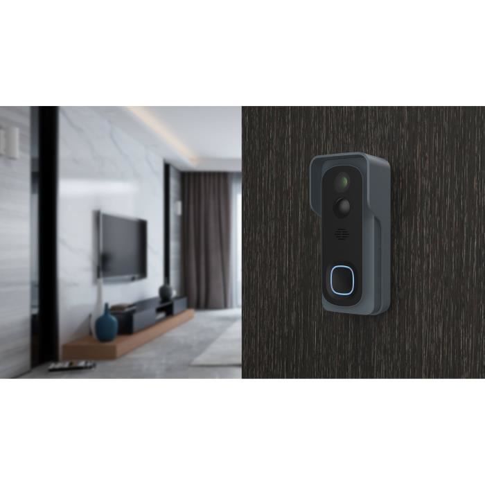 Kit campanello connesso - LINK2HOME - Wi-Fi - Audio bidirezionale - Campanello wireless - SD da 8 GB