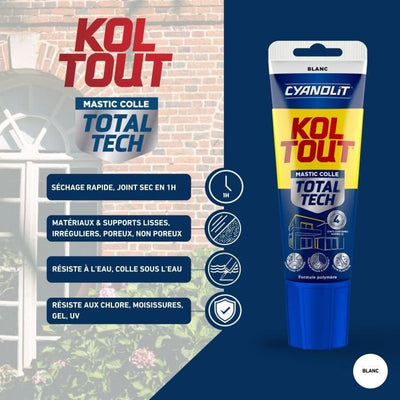 Colla fissativa e sigillante - CYANOLIT - Total tech - Tubetto da 125 ml - Alta resistenza - Ultra versatile