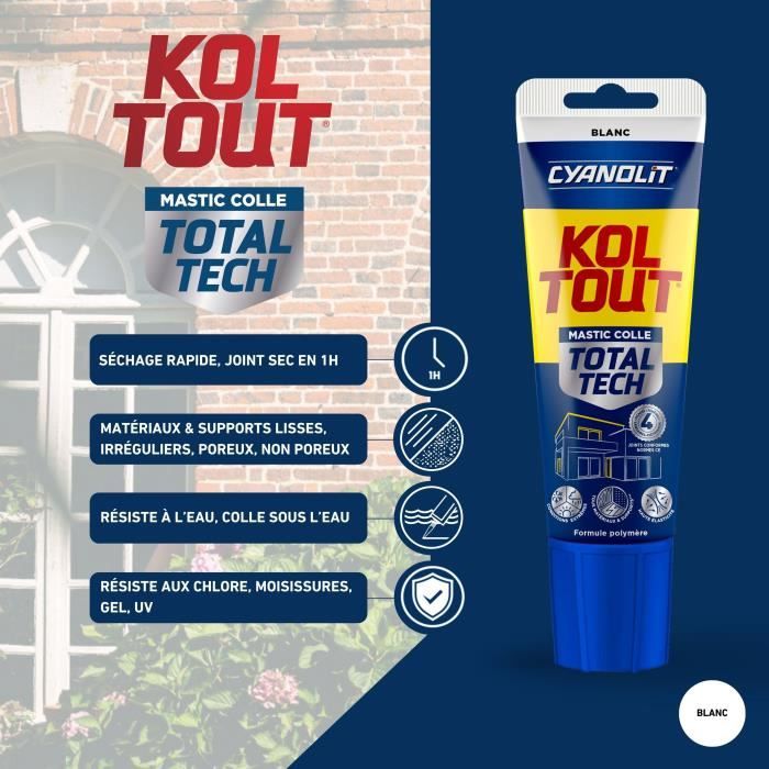 Colla fissativa e sigillante - CYANOLIT - Total tech - Tubetto da 125 ml - Alta resistenza - Ultra versatile