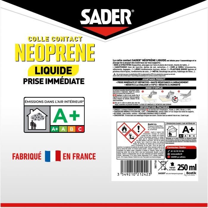 SADER Scatola in metallo liquido a contatto liquido in neoprene - 250 ml