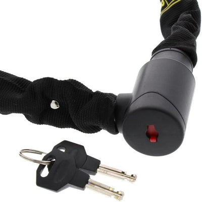 Lucchetto a catena per bicicletta - BURG WACHTER - 580 90 NERO - acciaio 6 mm - Tessuto ad alta resistenza - 2 chiavi