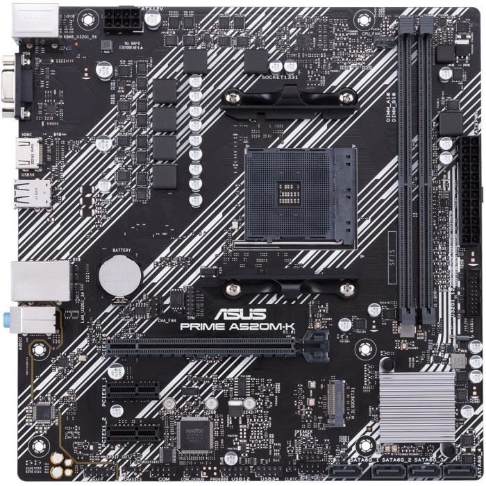 Scheda madre - ASUS - PRIME A520M-K - AMD A520 - Micro ATX - 64 GB RAM